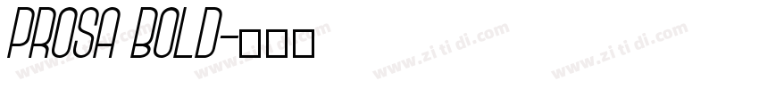 Prosa Bold字体转换